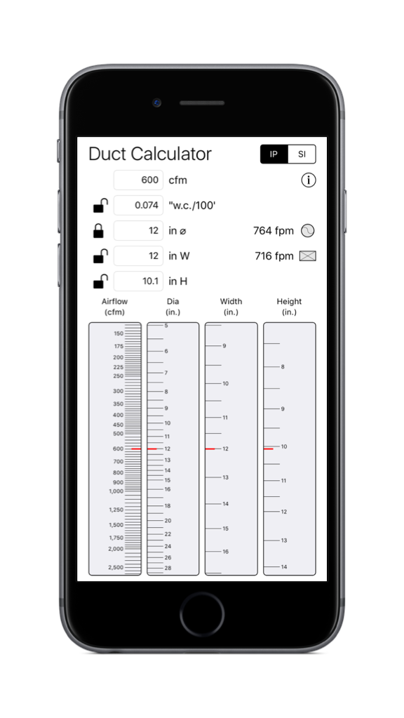 Duct Calculator App for iPhone and iPad – Pheinex, LLC