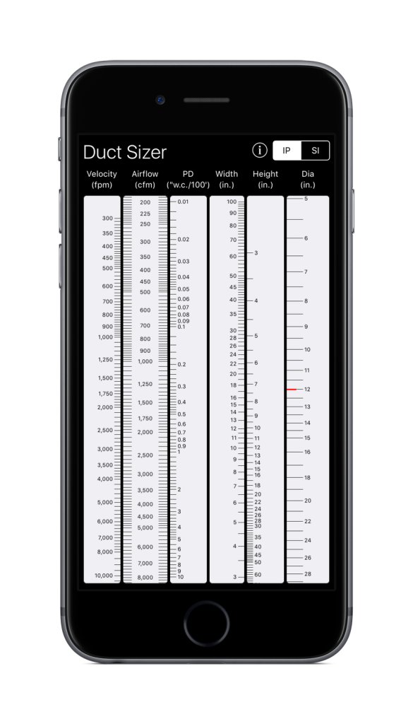 Duct Sizer - iPhone-6s-Space-Gray-vertical