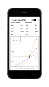 HVAC Design Software - Fan Law Calculator